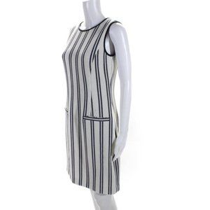 NWT Brooks Brothers Red Fleece Striped Dress White Navy Blue Size 0